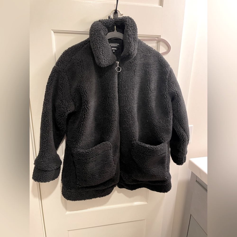 ASOS Wednesday's Girl Maternity teddy coat, size 8US /12 UK. NWT